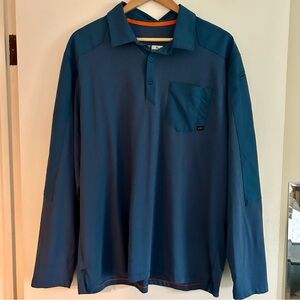 PAIR of Men’s XL 5.11 Long Sleeve Polos blue and green
